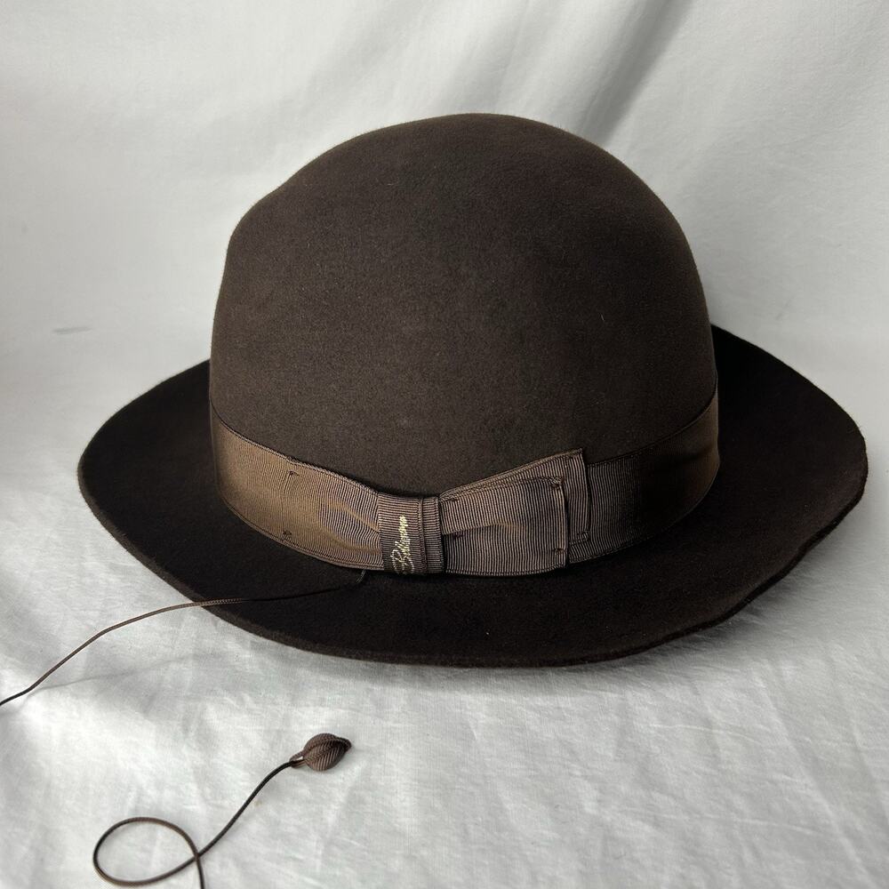 Bellissimo Felt Bowler Hat Brown Custom